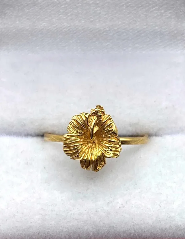 Bague Hibiscus Or