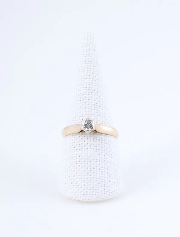 Bague Or Jaune & Solitaire