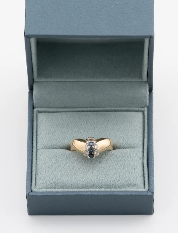 Bague Ancienne Saphirs & Diamants