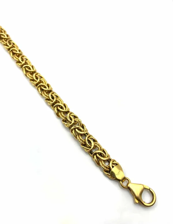 Bracelet Or Jaune Mailles Byzantines