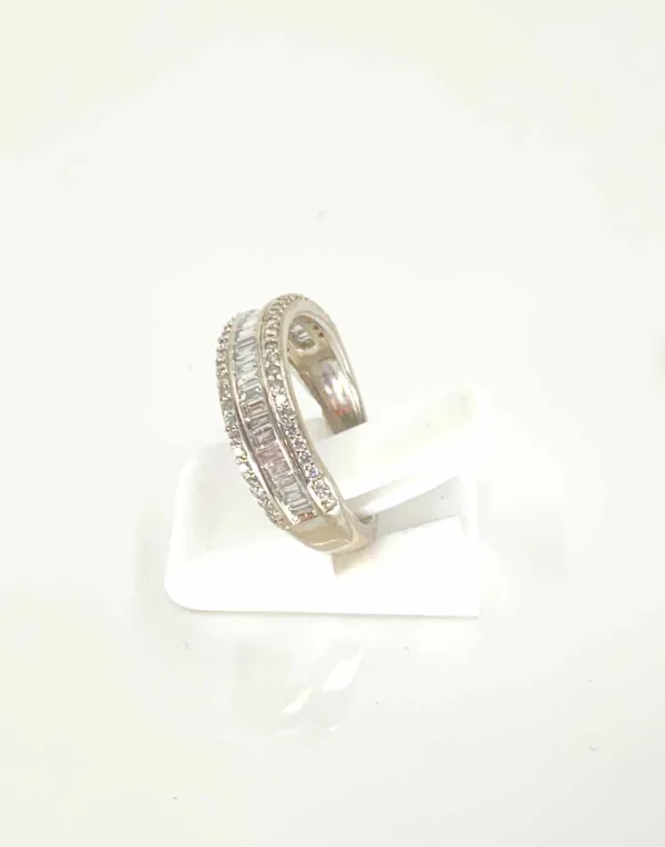 Alliance Demi-tour Or Blanc & Diamants