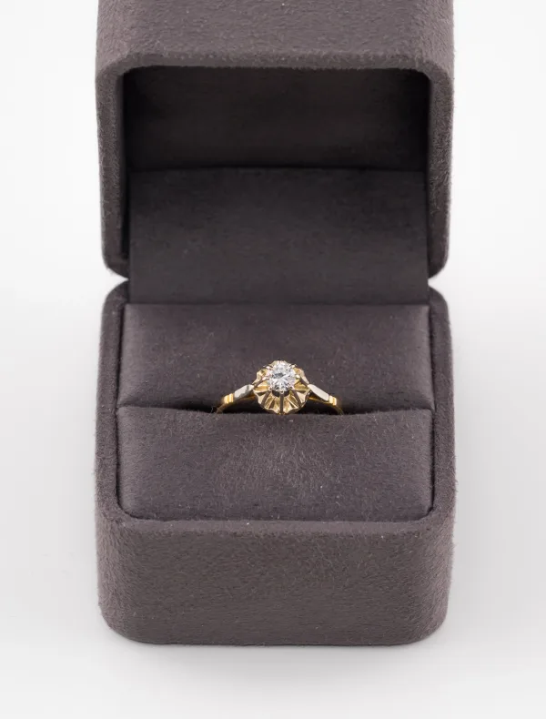 Bague 2 Ors & Solitaire