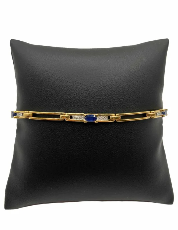 Bracelet  Or Saphirs et Diamants