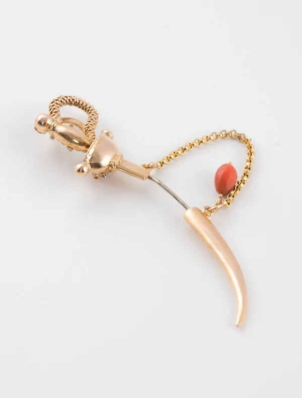 Broche Epingle Sabre Or Jaune
